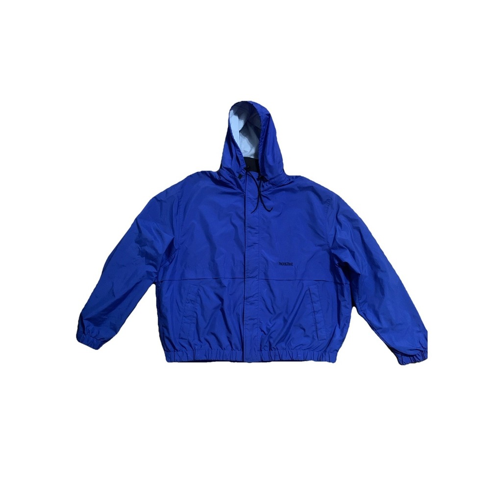 Pacific Trail Men's Blue Jacket XXL Windbreaker Hooded Gorpcore Vented Full Zip